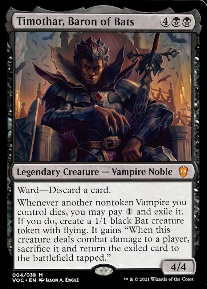 Timothar, Baron of Bats [Innistrad: Crimson Vow Commander] | Game Haven TX