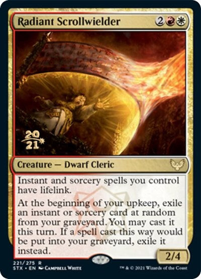 Radiant Scrollwielder (Prerelease) [Strixhaven: School of Mages Prerelease Promos] | Game Haven TX