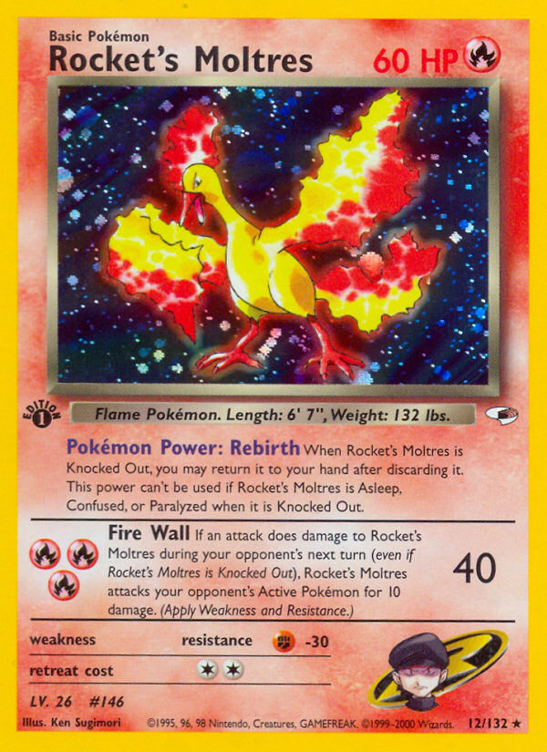 Rocket's Moltres (12/132) [Gym Heroes 1st Edition] | Game Haven TX