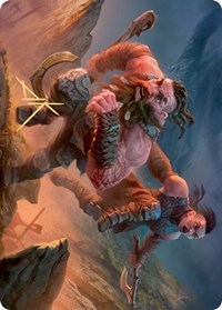 Dwarven Reinforcements Art Card (Gold-Stamped Signature) [Kaldheim: Art Series] | Game Haven TX