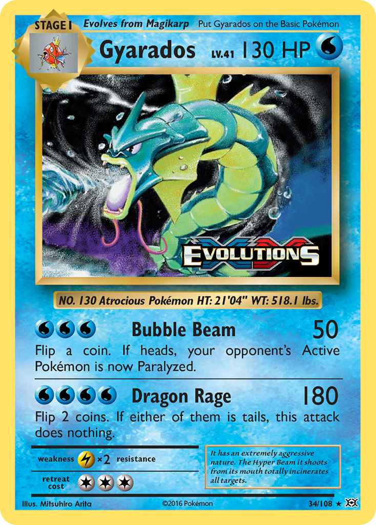 Gyarados (34/108) [XY: Evolutions] | Game Haven TX