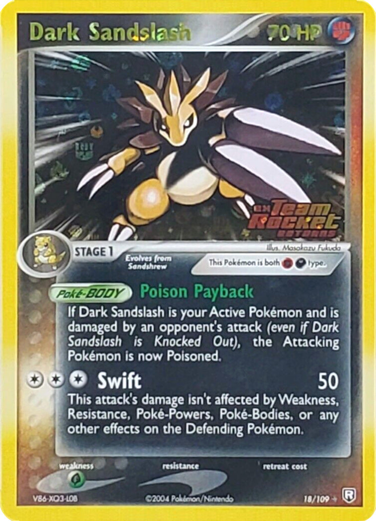 Dark Sandslash (18/109) (Stamped) [EX: Team Rocket Returns] | Game Haven TX