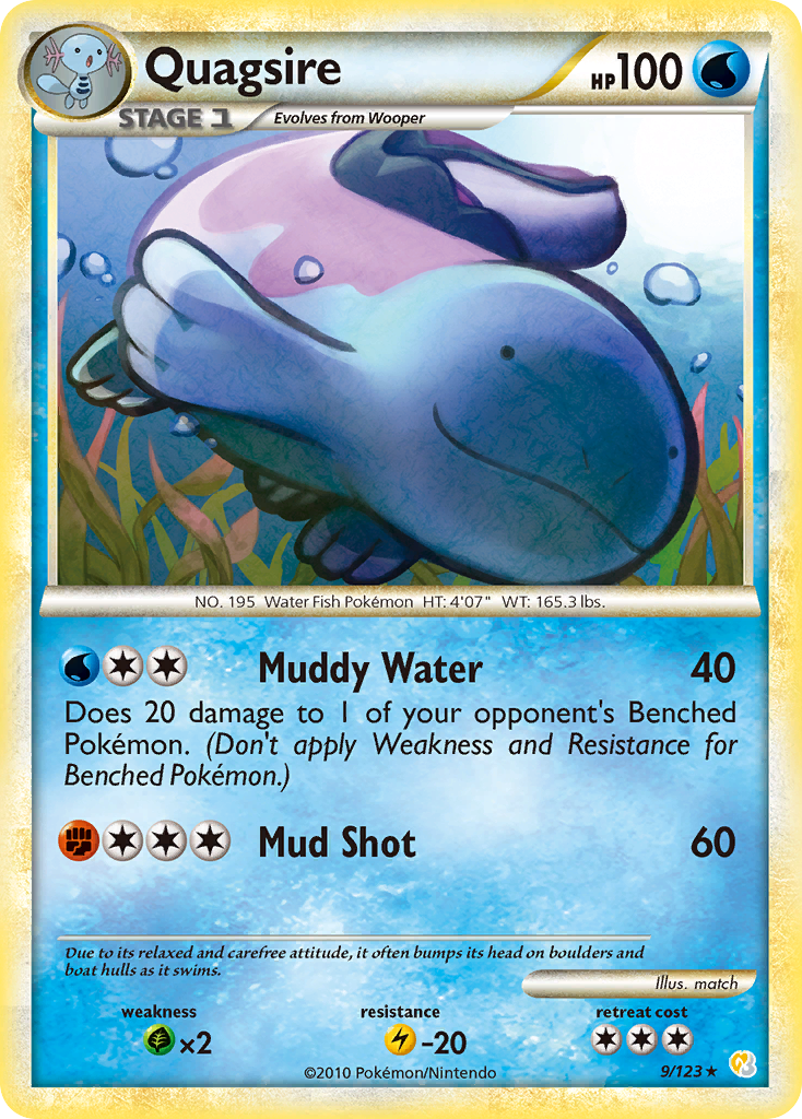 Quagsire (9/123) [HeartGold & SoulSilver: Base Set] | Game Haven TX