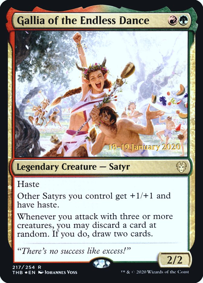 Gallia of the Endless Dance [Theros Beyond Death Promos] | Game Haven TX