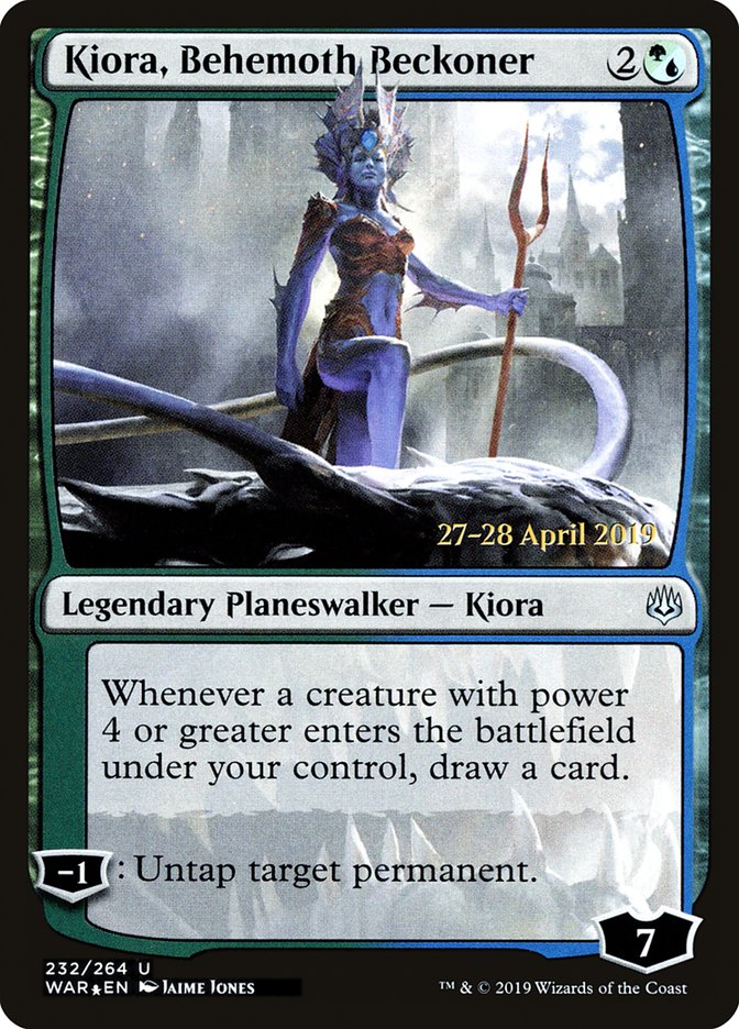 Kiora, Behemoth Beckoner [War of the Spark Promos] | Game Haven TX