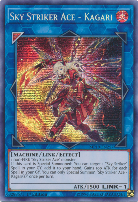 Sky Striker Ace - Kagari [MP19-EN257] Prismatic Secret Rare | Game Haven TX