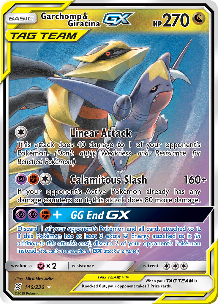 Garchomp & Giratina GX (146/236) [Sun & Moon: Unified Minds] | Game Haven TX