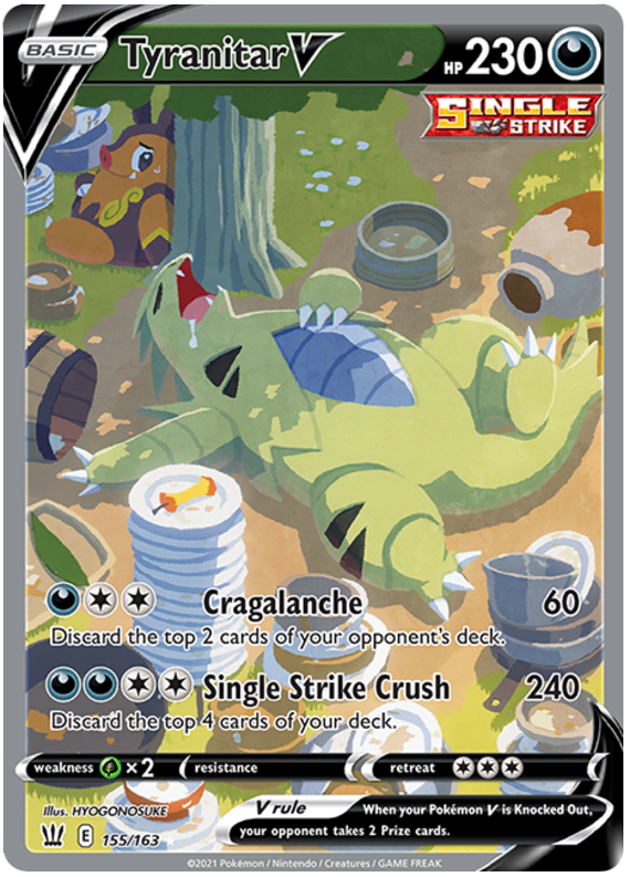 Tyranitar V (155/163) [Sword & Shield: Battle Styles] | Game Haven TX
