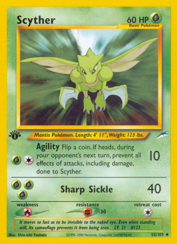 Scyther (55/105) [Neo Destiny 1st Edition] | Game Haven TX