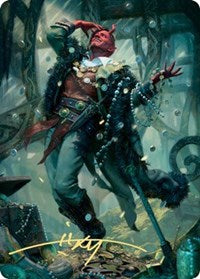 Tibalt, Cosmic Impostor Art Card (Gold-Stamped Signature) [Kaldheim: Art Series] | Game Haven TX