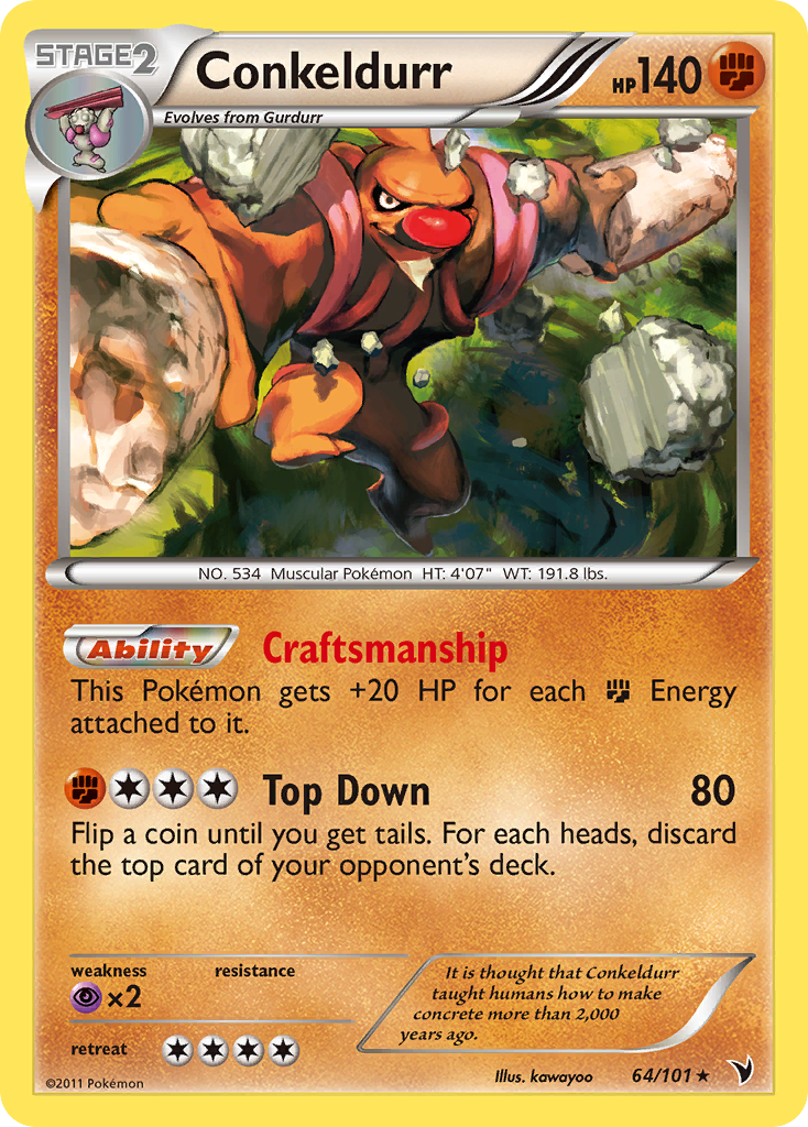 Conkeldurr (64/101) [Black & White: Noble Victories] | Game Haven TX