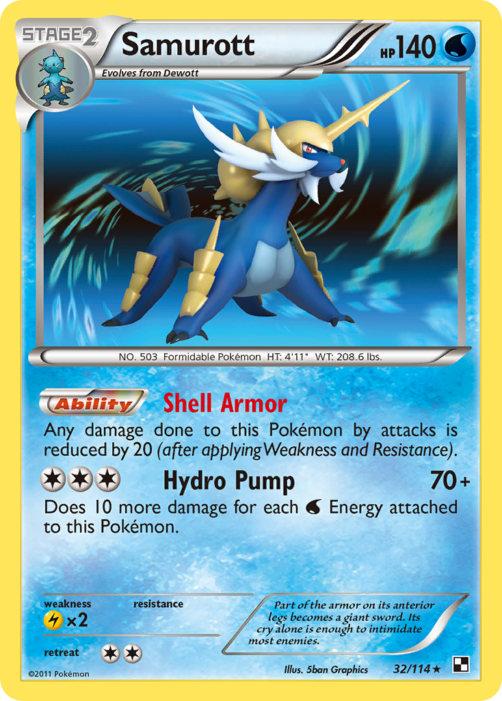 Samurott (32/114) [Black & White: Base Set] | Game Haven TX