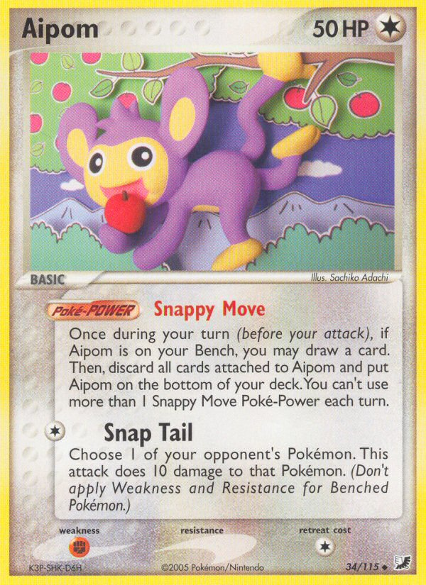Aipom (34/115) [EX: Unseen Forces] | Game Haven TX