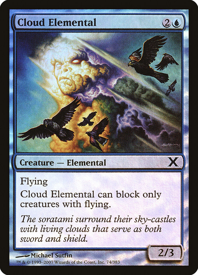 Cloud Elemental (Premium Foil) [Tenth Edition] | Game Haven TX