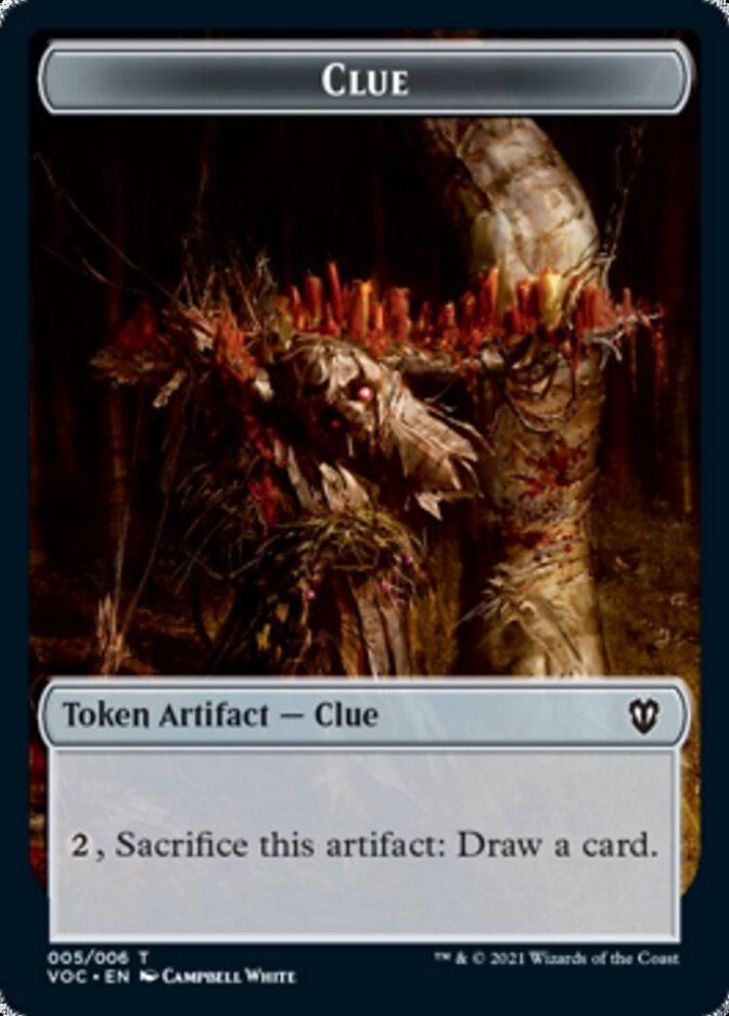 Angel // Clue Double-sided Token [Innistrad: Crimson Vow Commander Tokens] | Game Haven TX