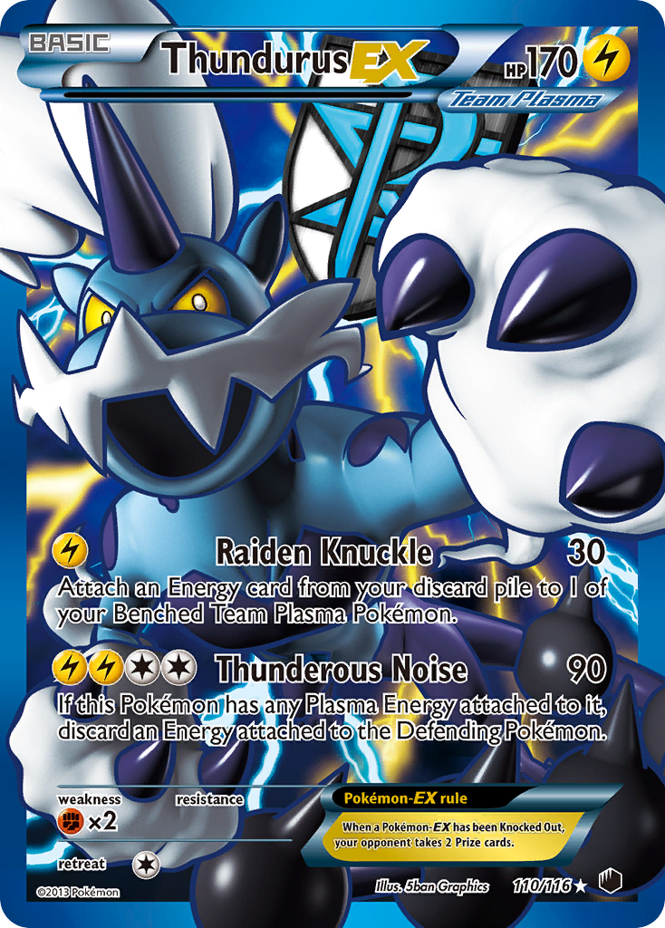 Thundurus EX (110/116) [Black & White: Plasma Freeze] | Game Haven TX
