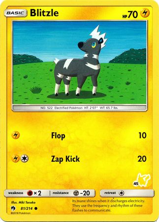 Blitzle (81/214) (Pikachu Stamp #45) [Battle Academy 2020] | Game Haven TX