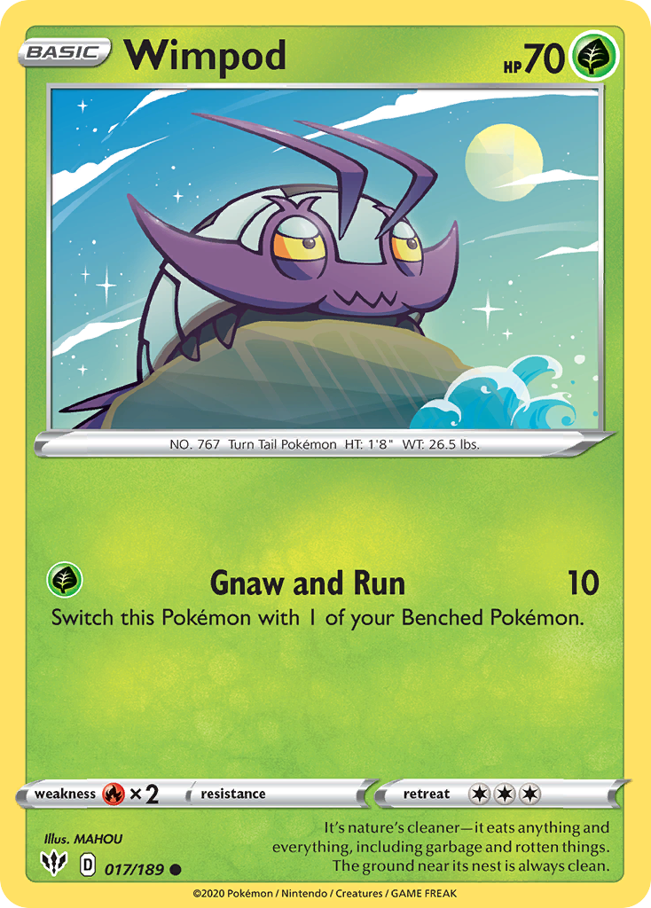 Wimpod (017/189) [Sword & Shield: Darkness Ablaze] | Game Haven TX