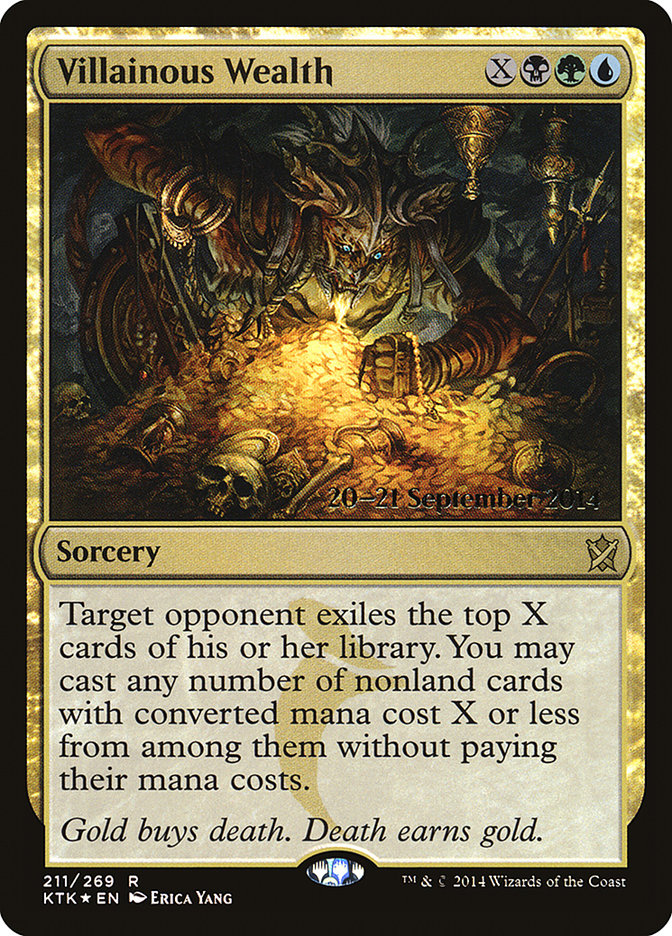 Villainous Wealth  [Khans of Tarkir Prerelease Promos] | Game Haven TX