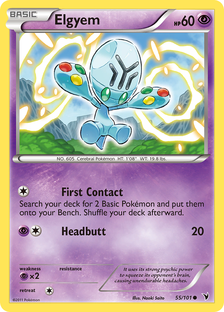 Elgyem (55/101) [Black & White: Noble Victories] | Game Haven TX