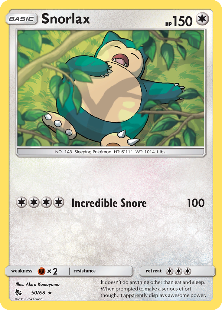 Snorlax (50/68) [Sun & Moon: Hidden Fates] | Game Haven TX