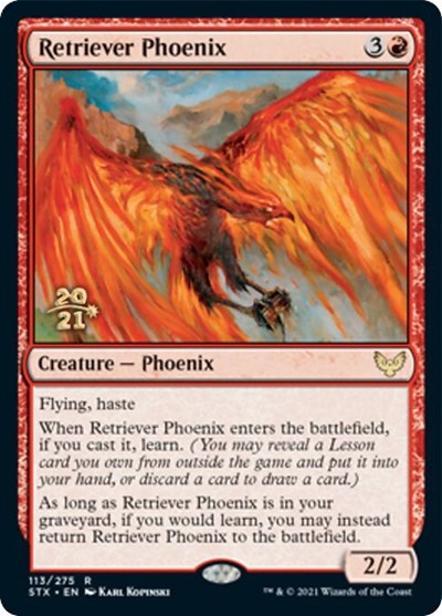 Retriever Phoenix (Prerelease) [Strixhaven: School of Mages Prerelease Promos] | Game Haven TX