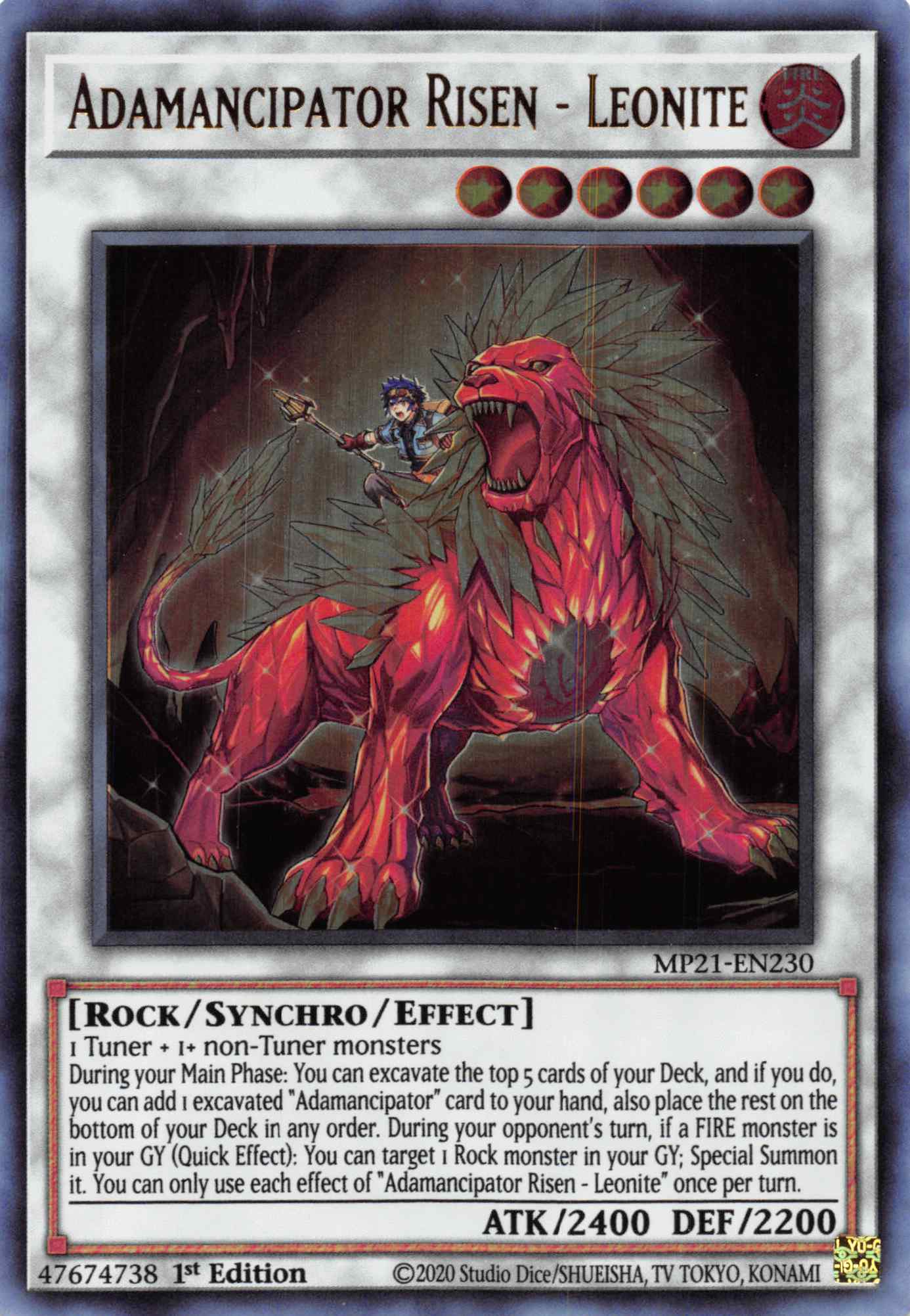 Adamancipator Risen - Leonite [MP21-EN230] Ultra Rare | Game Haven TX