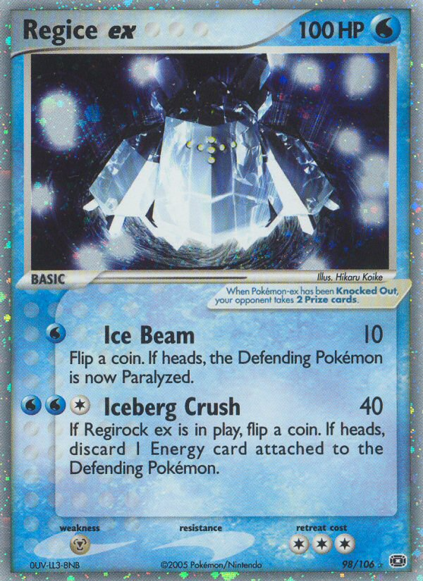 Regice ex (98/106) [EX: Emerald] | Game Haven TX