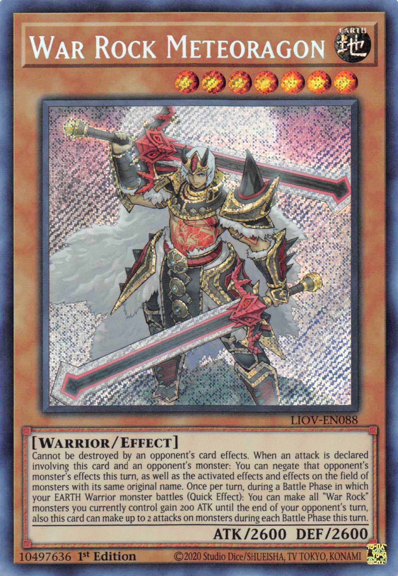 War Rock Meteoragon [LIOV-EN088] Secret Rare | Game Haven TX