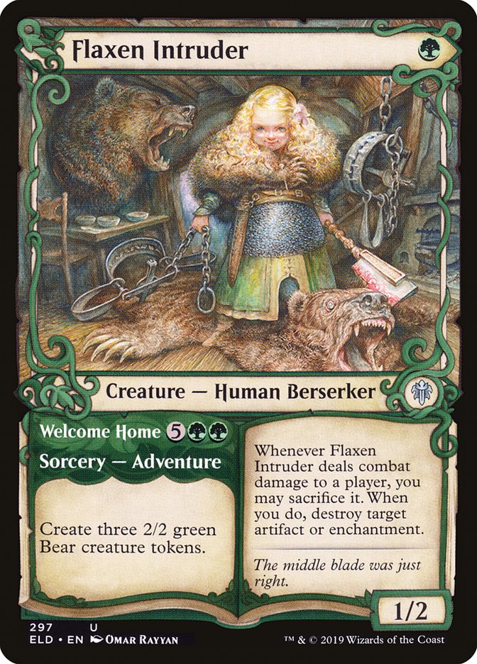 Flaxen Intruder // Welcome Home (Showcase) [Throne of Eldraine] | Game Haven TX
