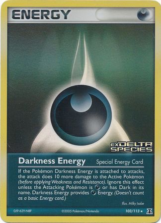 Darkness Energy (103/113) (Stamped) [EX: Delta Species] | Game Haven TX