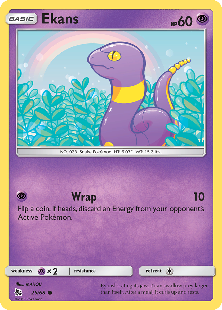 Ekans (25/68) [Sun & Moon: Hidden Fates] | Game Haven TX