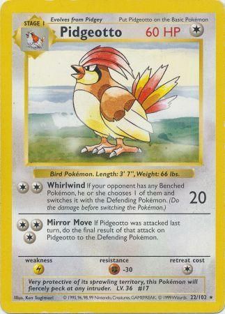 Pidgeotto (22/102) [Base Set Shadowless Unlimited] | Game Haven TX