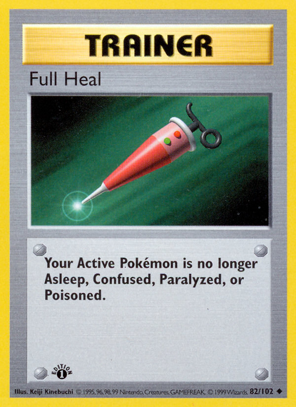 Full Heal (82/102) (Shadowless) [Base Set 1st Edition] | Game Haven TX