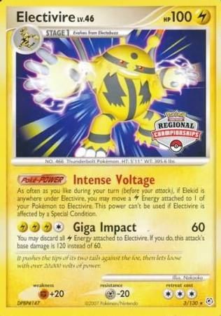 Electivire (3/130) (Regional Championship Promo) [Diamond & Pearl: Base Set] | Game Haven TX