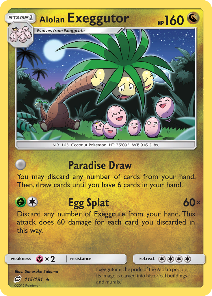 Alolan Exeggutor (115/181) [Sun & Moon: Team Up] | Game Haven TX