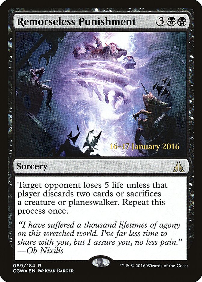 Remorseless Punishment [Oath of the Gatewatch Prerelease Promos] | Game Haven TX