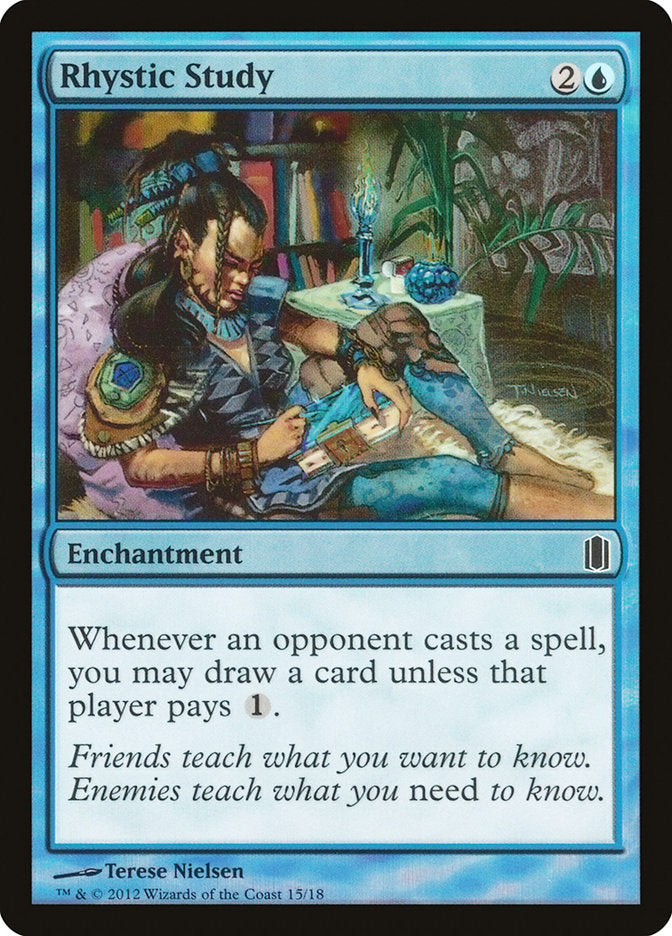 Rhystic Study [Commander's Arsenal] | Game Haven TX