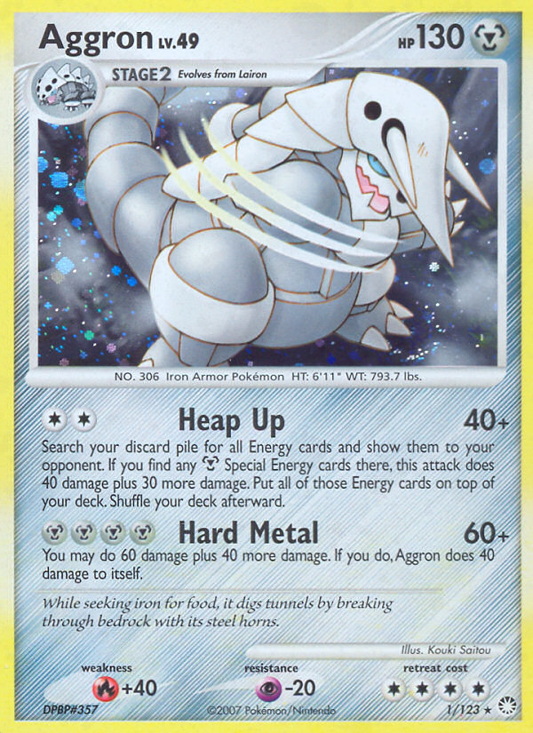 Aggron (1/123) [Diamond & Pearl: Mysterious Treasures] | Game Haven TX