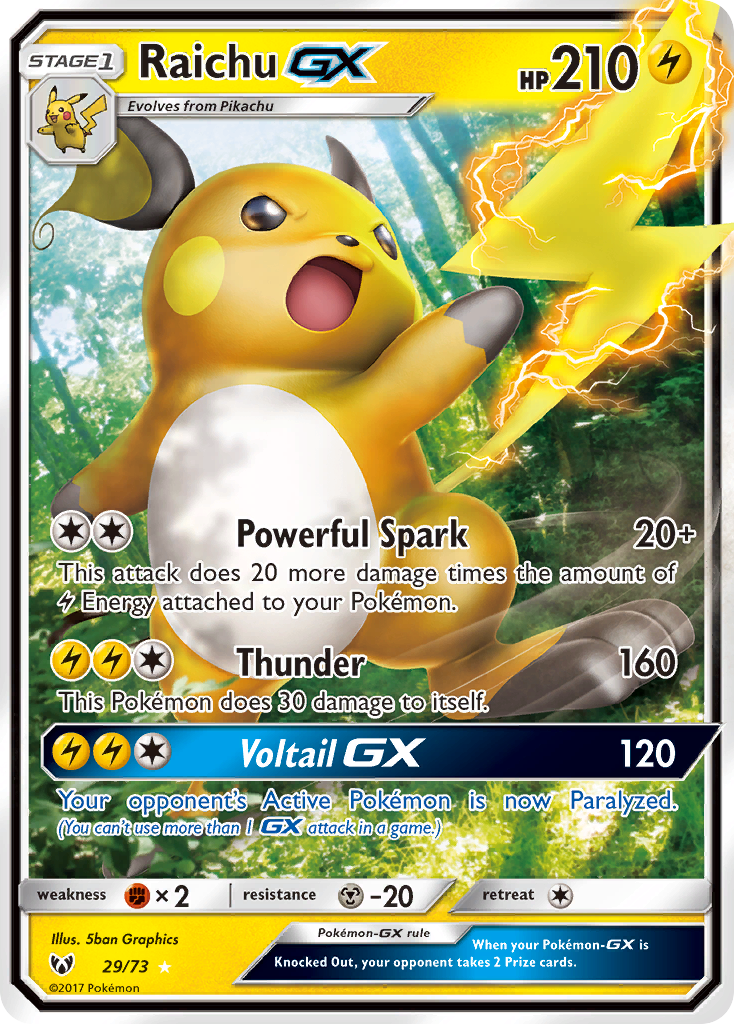 Raichu GX (29/73) [Sun & Moon: Shining Legends] | Game Haven TX