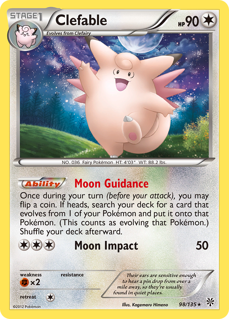 Clefable (98/135) [Black & White: Plasma Storm] | Game Haven TX
