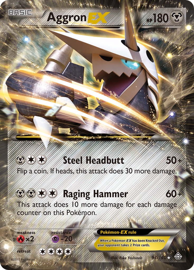 Aggron EX (93/160) [XY: Primal Clash] | Game Haven TX