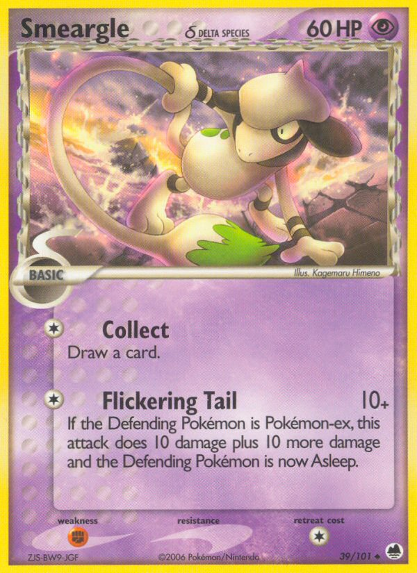 Smeargle (39/101) (Delta Species) [EX: Dragon Frontiers] | Game Haven TX
