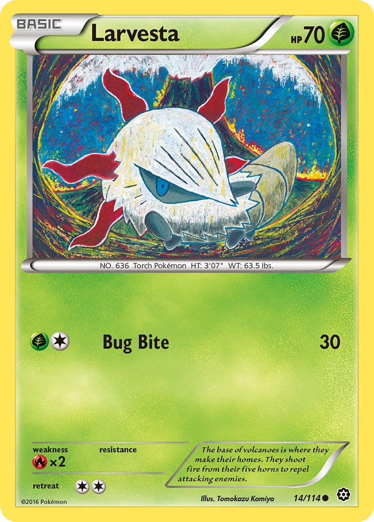 Larvesta (14/114) [XY: Steam Siege] | Game Haven TX