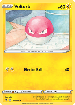 Voltorb (045/185) [Sword & Shield: Vivid Voltage] | Game Haven TX