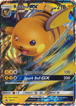Raichu GX (SM213) (Jumbo Card) [Sun & Moon: Black Star Promos] | Game Haven TX