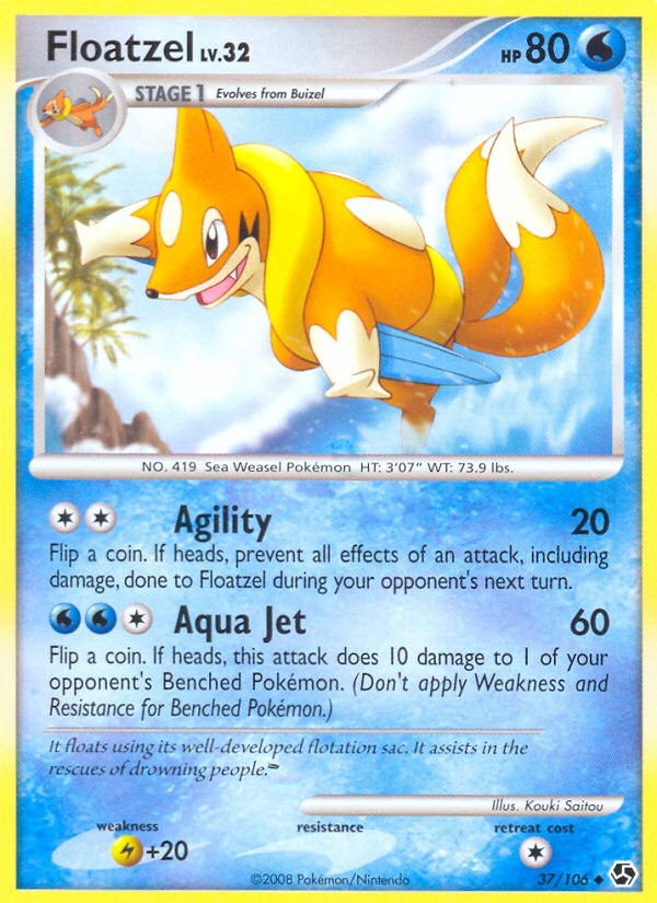 Floatzel (37/106) [Diamond & Pearl: Great Encounters] | Game Haven TX