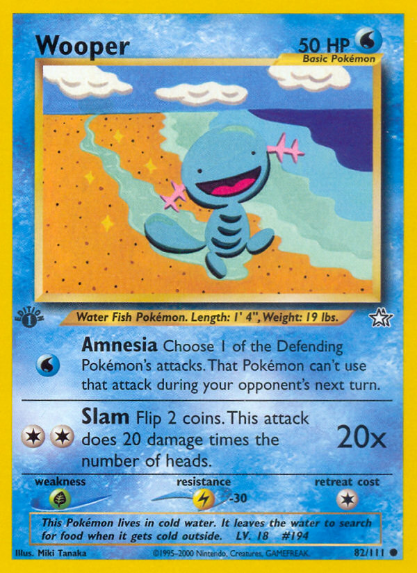 Wooper (82/111) [Neo Genesis 1st Edition] | Game Haven TX