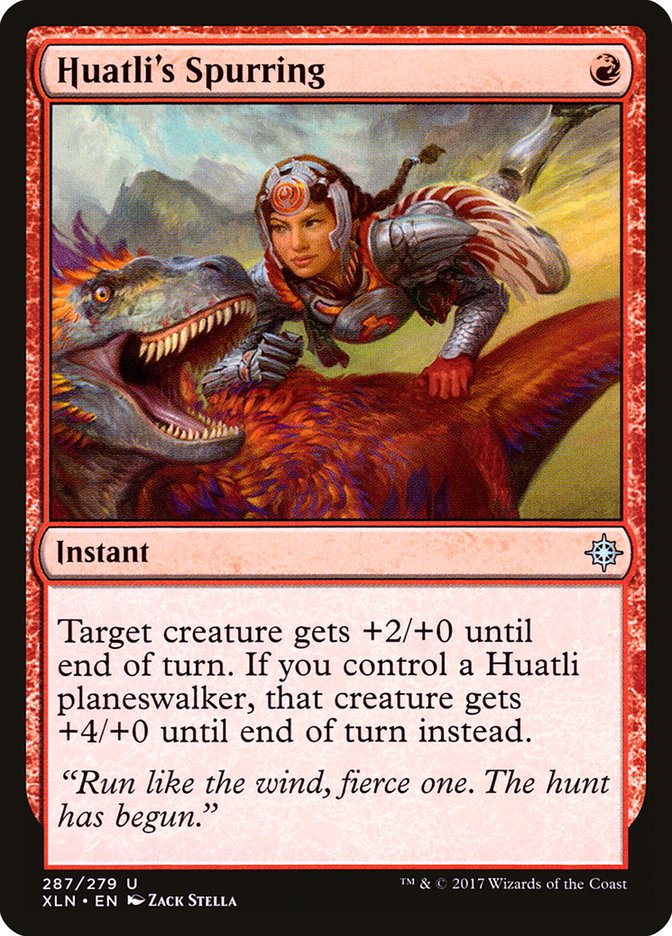 Huatli's Spurring [Ixalan] | Game Haven TX