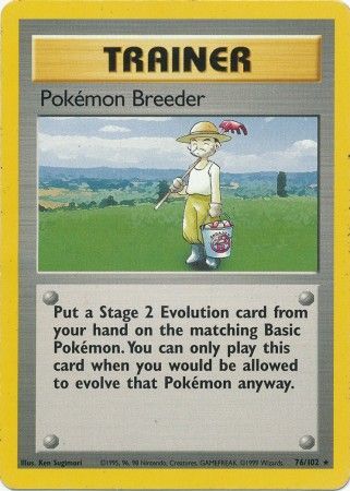Pokemon Breeder (76/102) [Base Set Unlimited] | Game Haven TX